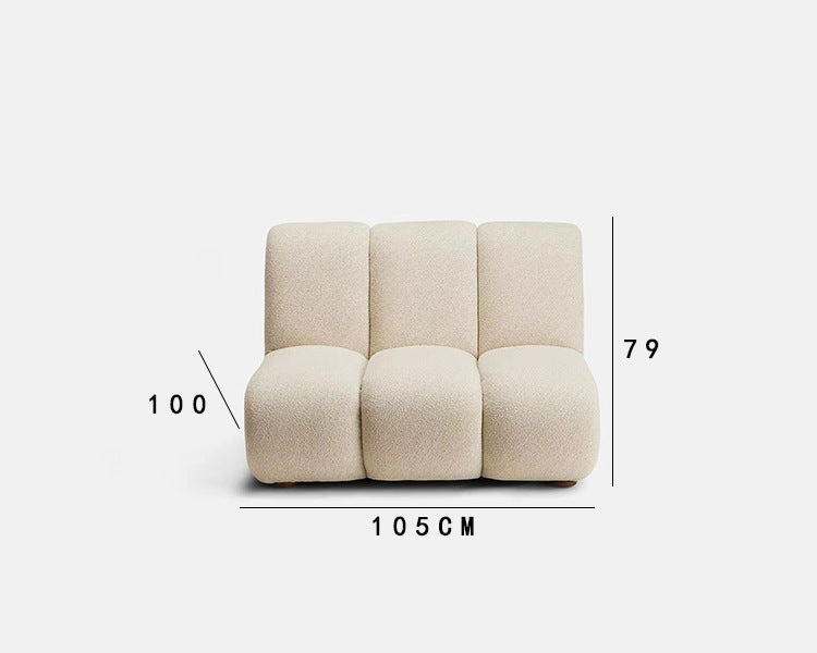 Trend 2025 Home Furniture Sofa Set Living Room Curved Sofa Couch Wooden House White Velvet Fabric Sectional Sofa