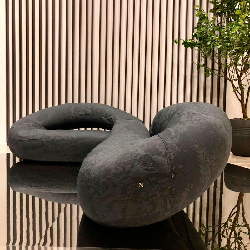 Modern Italian Minimalist Design Light Luxury Living Room Sofa Creative Alien Net Red Fabric Art