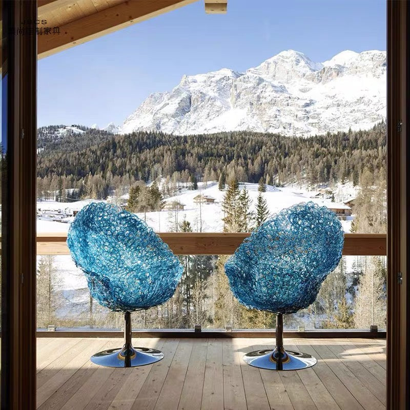 Edra Margherita Queen Chair Designer Haute Couture Transparent Crystal Lounge Chair