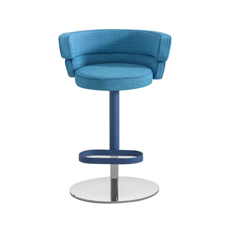 Italian Modern Stainless Steel Bar Chair Designer High-end Sales Office Bar Chair Adjustable And Rotatable Bar Chair