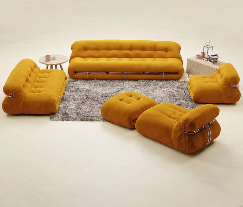 Modern Minimalist Style Custom Teddy Living Room Sofa Set Corduroy Fabric Sectional Sofa Couch