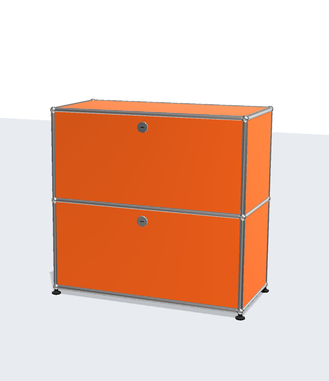 Modular Sideboard Furniture Office Desk and Cabinet Set 4 Doors Steel with Safe Locker White Sideboards