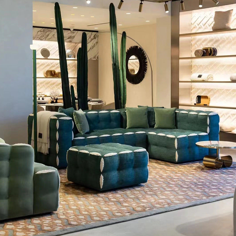 Italian Light Luxury Modular Sofa Living Room Furniture Custom Villa Designer Furniture Velvet Sofa Combination Sofa