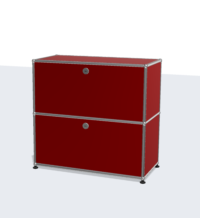 Modular Sideboard Furniture Office Desk and Cabinet Set 4 Doors Steel with Safe Locker White Sideboards