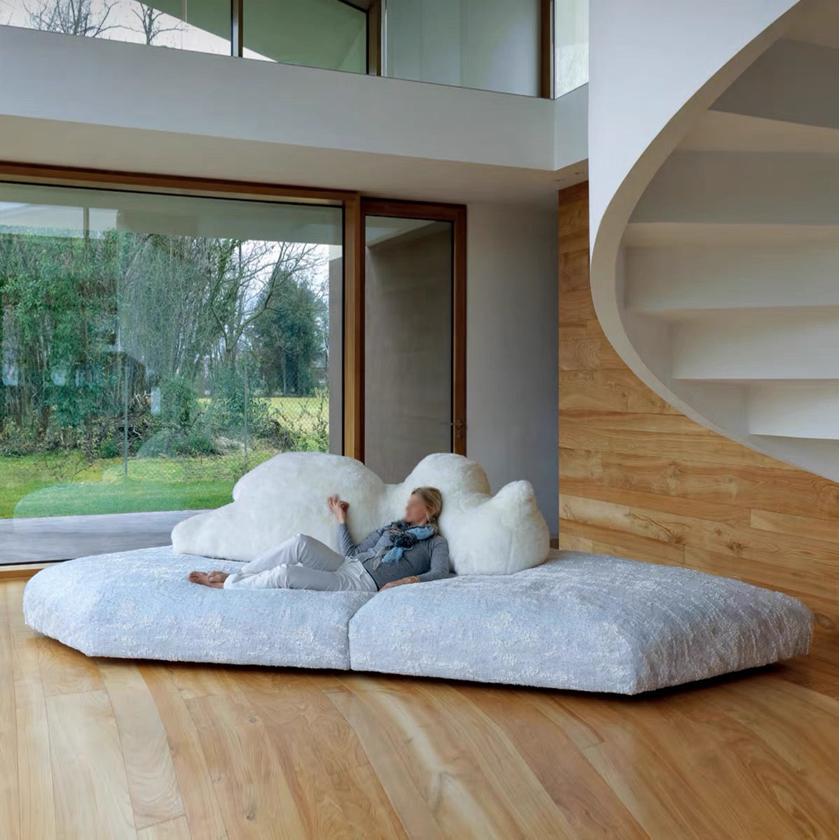 Italian Edra Pack Sofa Polar Bear Sofa Creative And Irregular-shaped Designer Fabric Sofa Living Room Lazy Sofa
