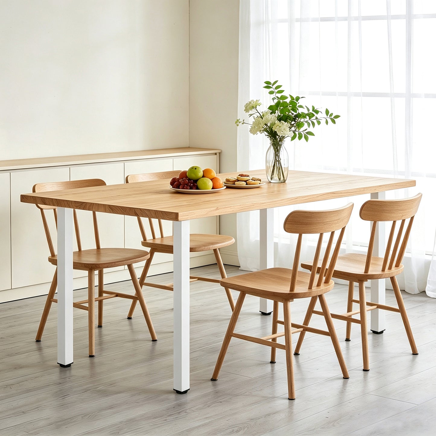 QLLY Adjustable Metal Furniture Legs, Square Office Table Furniture Leg, Set of 4