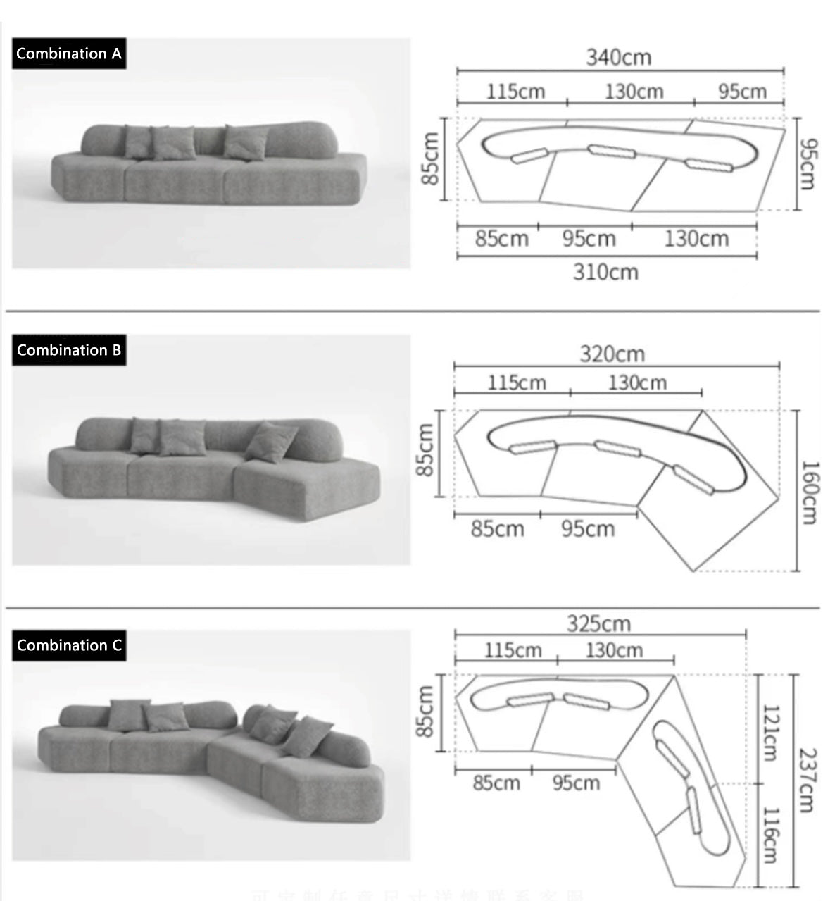 Italian Edra Rock Sofa On The Rocks High-end Villa Sofa Living Room Sofa
