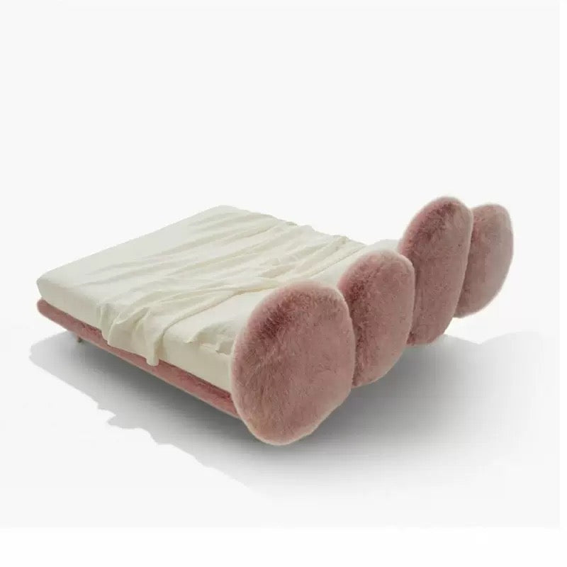 Italian Furniture Edra Cipria Bed Bedroom Double Bed Light Luxury Creative Bed