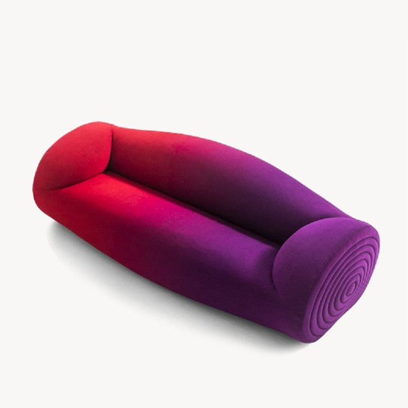 Glider Sofa Irregular-shaped Fabric Living Room Leisure Sofa Gradient Color Sofa