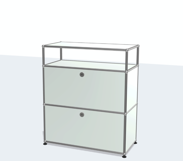 USM Haller Modular Furniture Metal Stainless Steel Dining Sideboard Bedside Table Storage Bedroom Living Room TV Furniture Side Cabinet