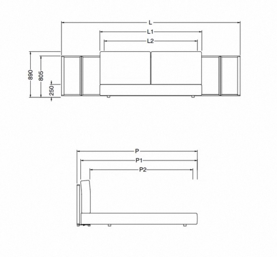 Italian Porro Double Bed Simple Fashion Bedroom Byron Bed Fabric Bed