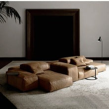 High End Custom Modern Luxury Italian Design 5 Star Hotel Furniture Leather Lounge Reception Leather Lobby Sofa