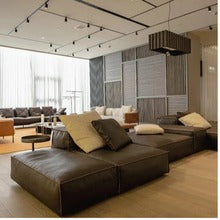 High End Custom Modern Luxury Italian Design 5 Star Hotel Furniture Leather Lounge Reception Leather Lobby Sofa