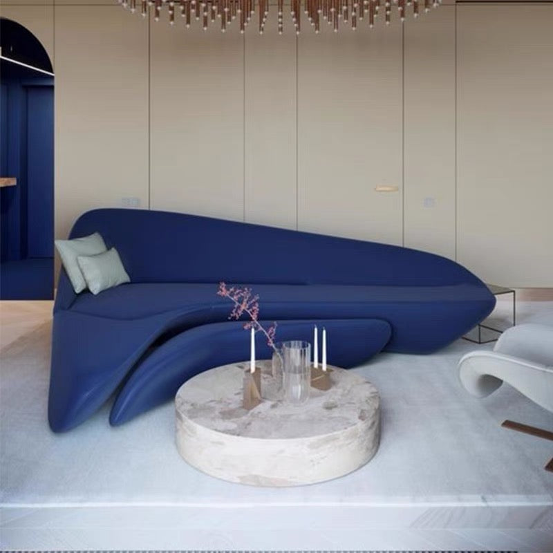 Zaha Hadid Italian Moon System Sofa Irregular L-shaped Sofa Fiberglass 7-shaped Zaha Moon Sofa