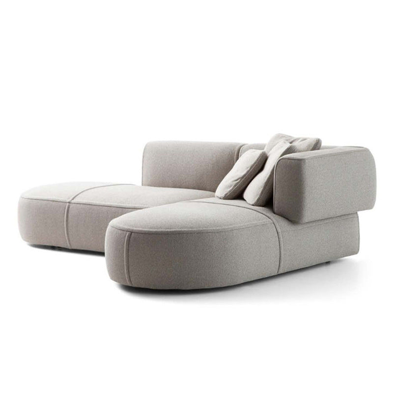 Italian minimalist corner fabric sofa living room simple modern large designer cream style sofa set