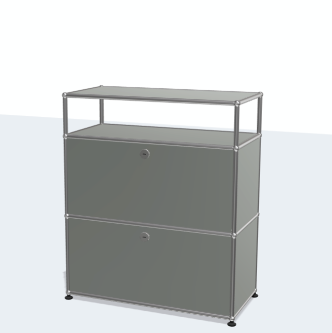 USM Haller Modular Furniture Metal Stainless Steel Dining Sideboard Bedside Table Storage Bedroom Living Room TV Furniture Side Cabinet