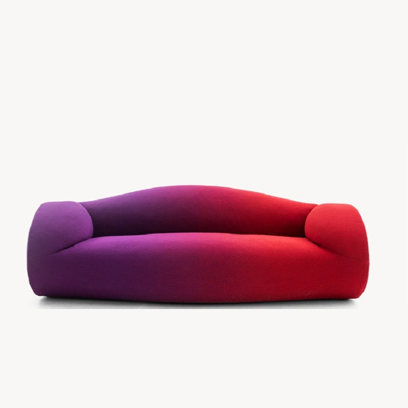 Glider Sofa Irregular-shaped Fabric Living Room Leisure Sofa Gradient Color Sofa