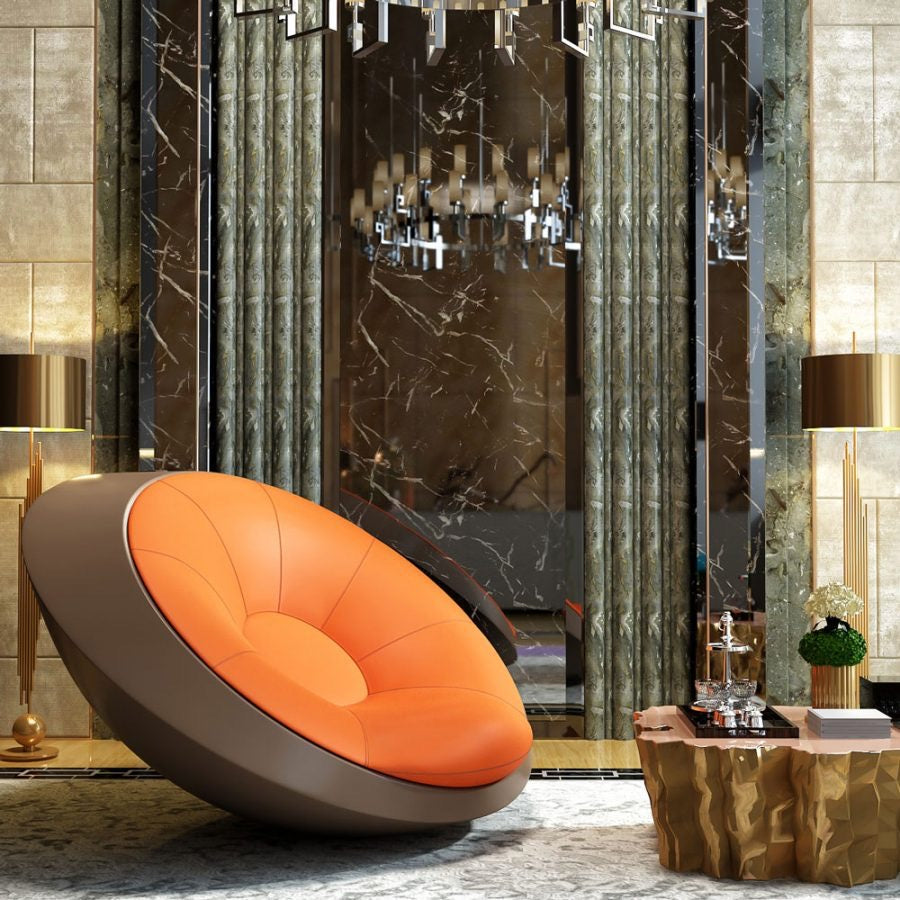 Italian Designer Fiberglass Reinforced Plastic UFO Chair Hotel Art Personality Leisure Chair Single Sofa Chair