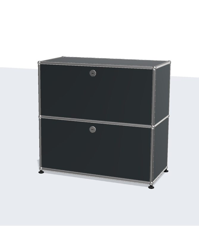 Modular Sideboard Furniture Office Desk and Cabinet Set 4 Doors Steel with Safe Locker White Sideboards