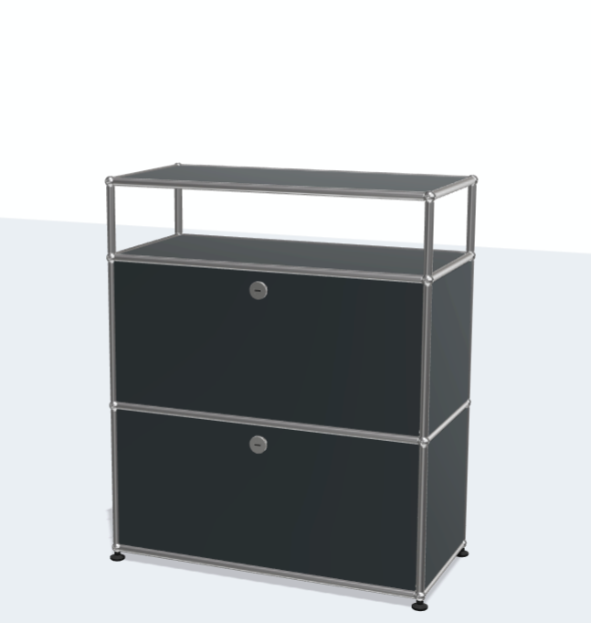 USM Haller Modular Furniture Metal Stainless Steel Dining Sideboard Bedside Table Storage Bedroom Living Room TV Furniture Side Cabinet