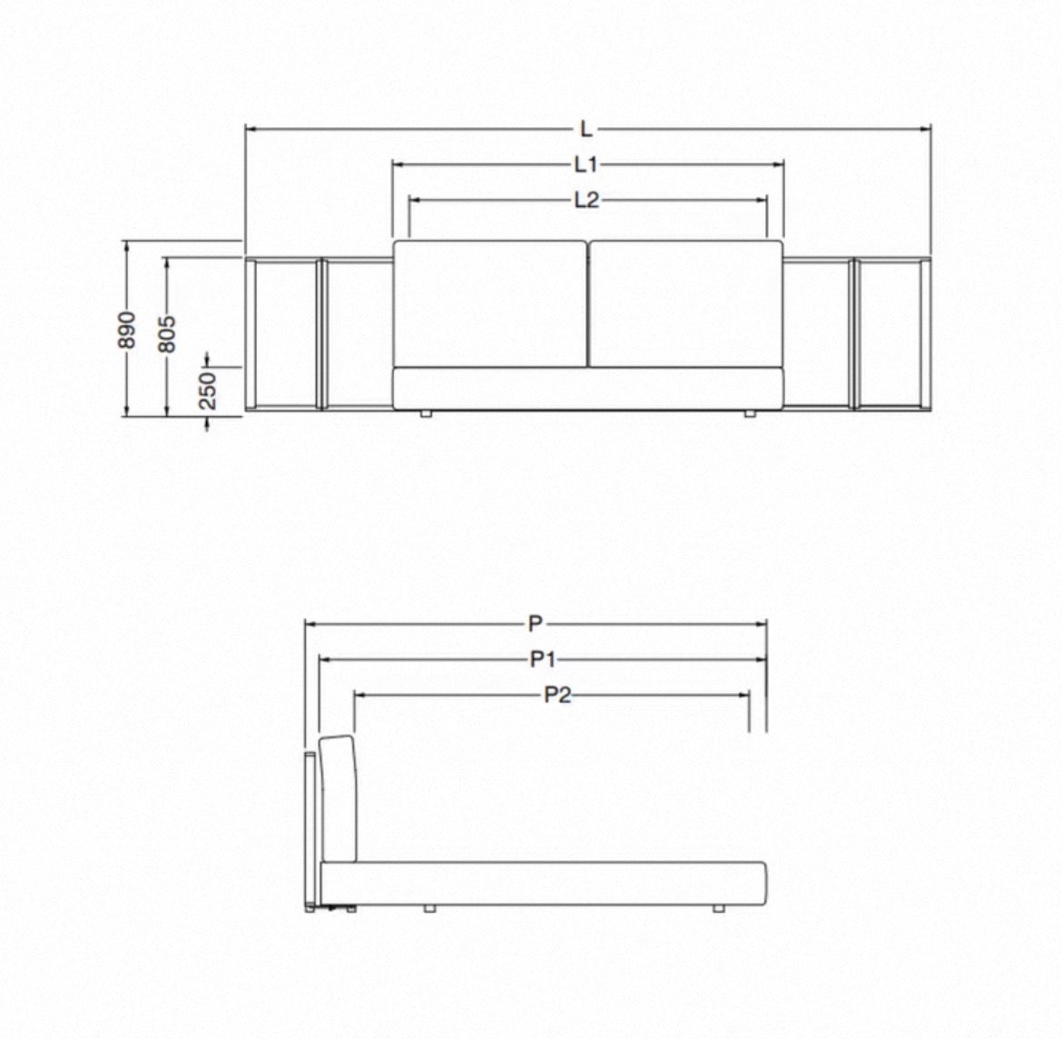Italian Minimalist Fabric Bed Porro Makura Double Bed Modern Master Bedroom Bed