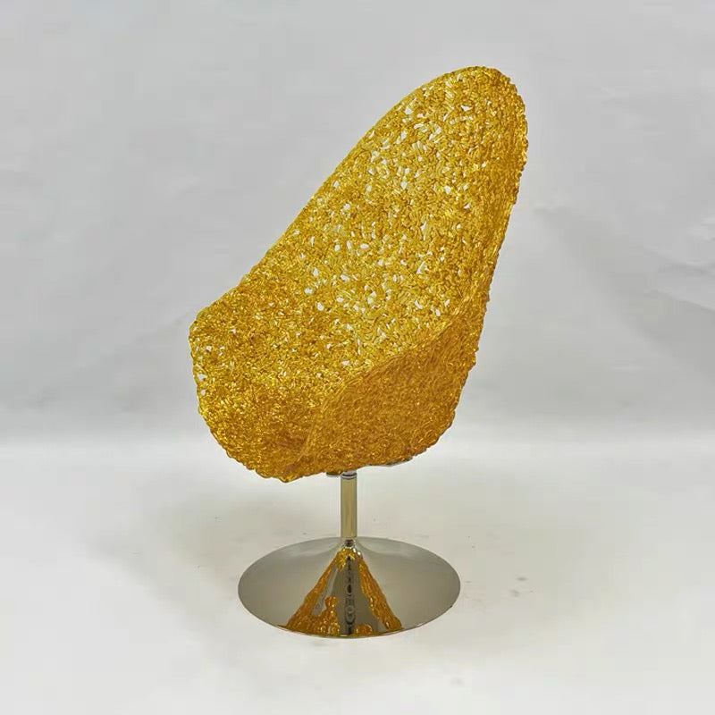 Edra Margherita Queen Chair Designer Haute Couture Transparent Crystal Lounge Chair