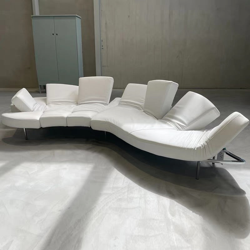 Edra Flap Sofa Villa Mansion Large Flat Living Room Multi-functional Stainless Steel Folding Sofa