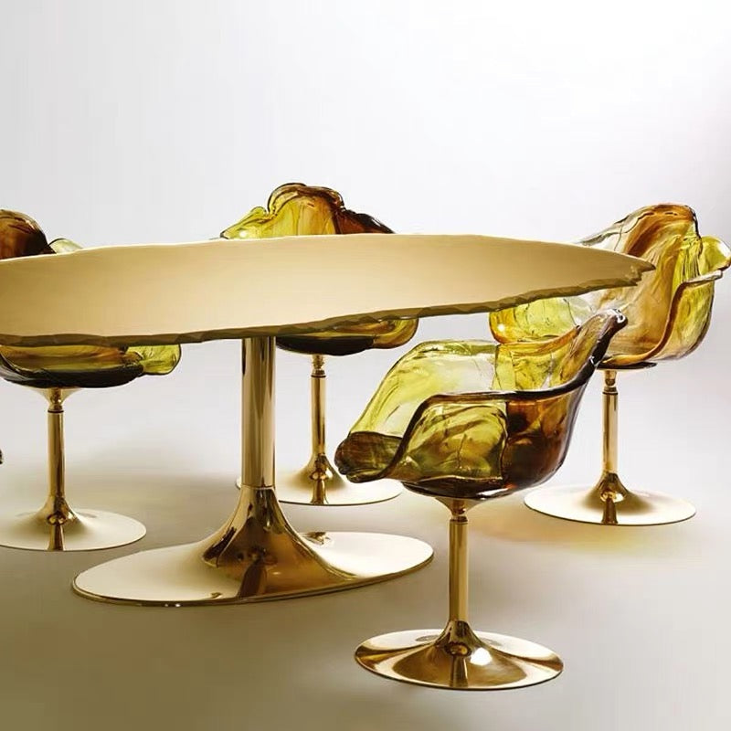 Italian Edra Petal Chair Ella Light Luxury Creative Candy Dining Chair PC Rotating Height-adjustable Bar Chair