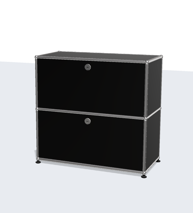 Modular Sideboard Furniture Office Desk and Cabinet Set 4 Doors Steel with Safe Locker White Sideboards