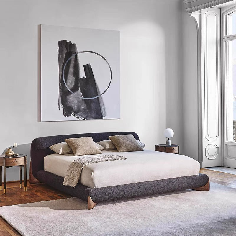 Porada SOFTBAY Bed Home Bedroom Modren Solid Wood Double Bed