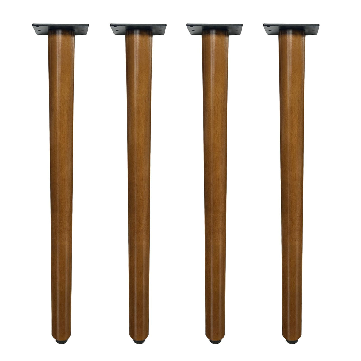 QLLY Solid Wood Round Table Legs, Wooden Desk Leg, Heavy Duty DIY Furniture Legs for Dining Table, Office Desk, Set of 4, Easy Assembly