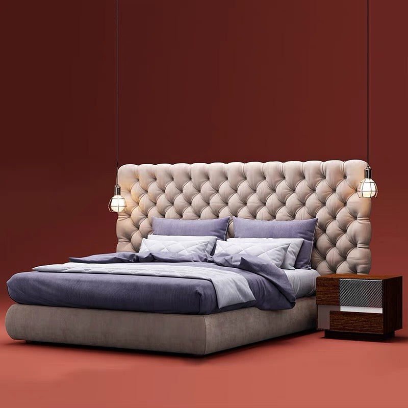 Baxter Heaven Bed Leather 1.8M Bed French Retro High-end Bedroom Double Bed