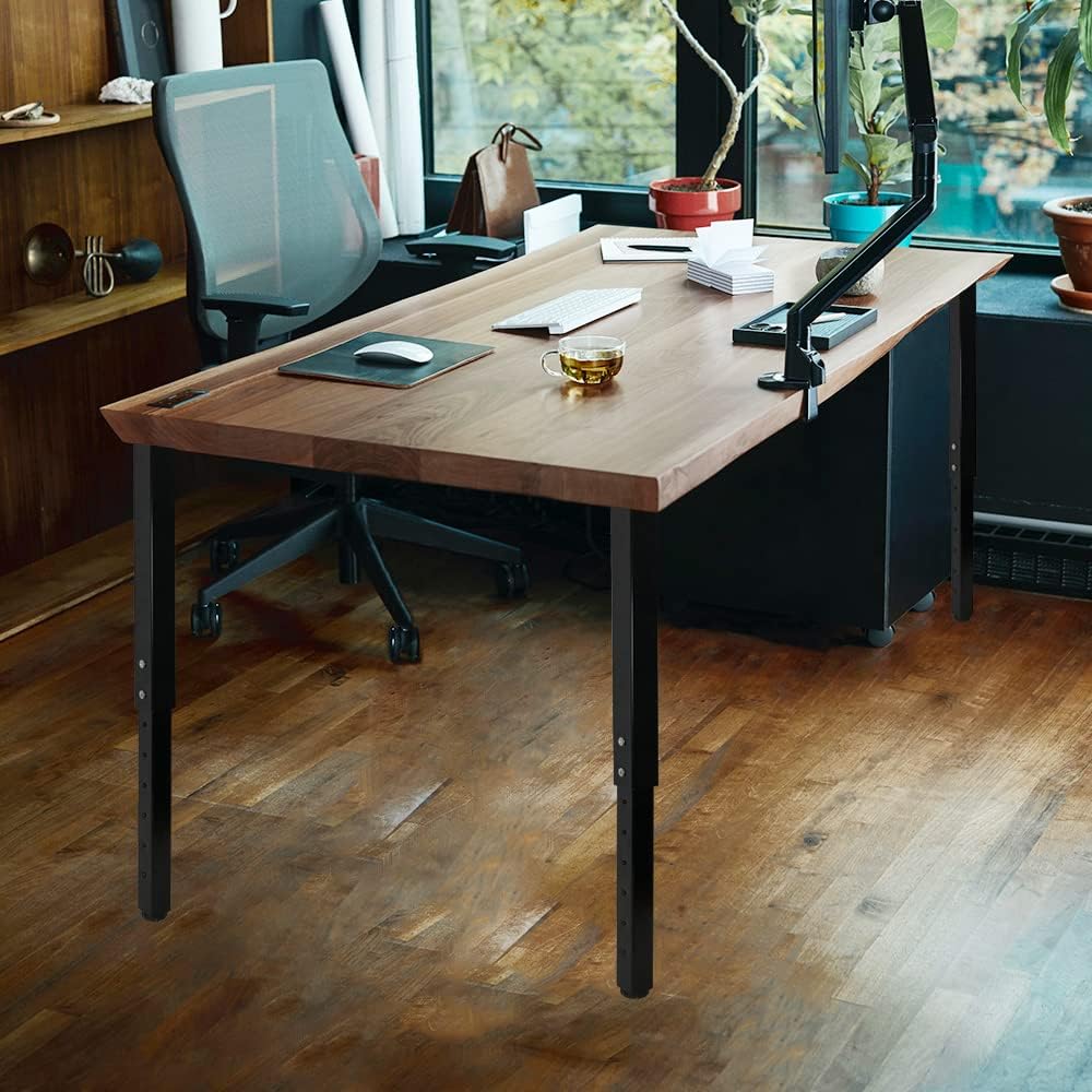 QLLY Adjustable Square Table Leg, 24-40 inch, 60-100cm, Home Office Custom DIY Table Legs, Furniture Leg Set