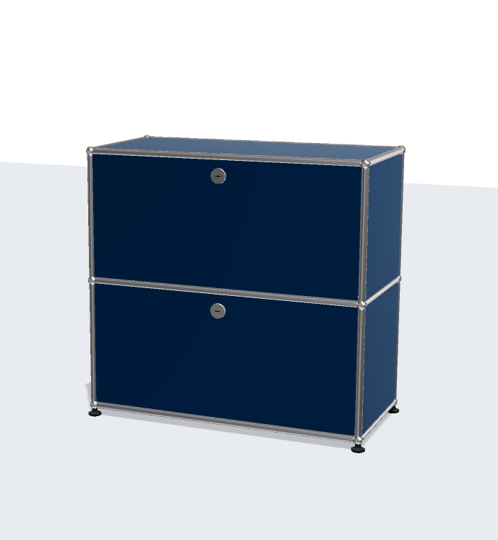 Modular Sideboard Furniture Office Desk and Cabinet Set 4 Doors Steel with Safe Locker White Sideboards