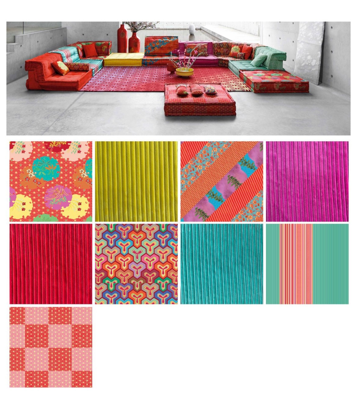 The Nordic creative Roche Bobois Mah Jong sofa Living Room Combination Sofa