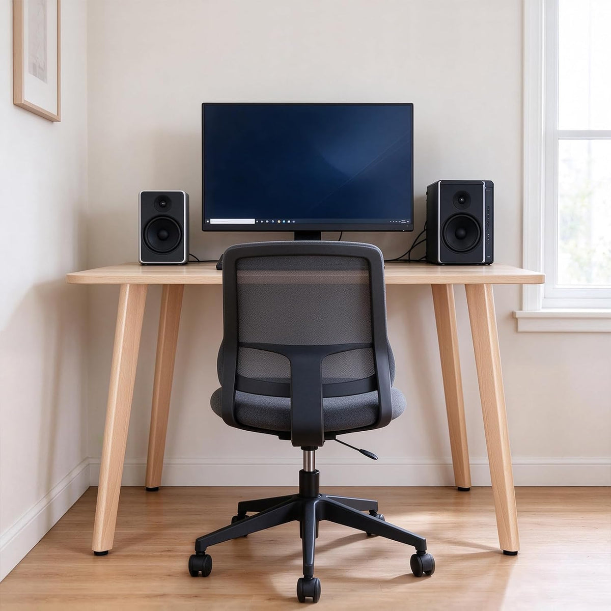 Solid Beech Wood Table Legs, Wooden Furniture Leg, Full Hardware for Dining & Office Desk Builds