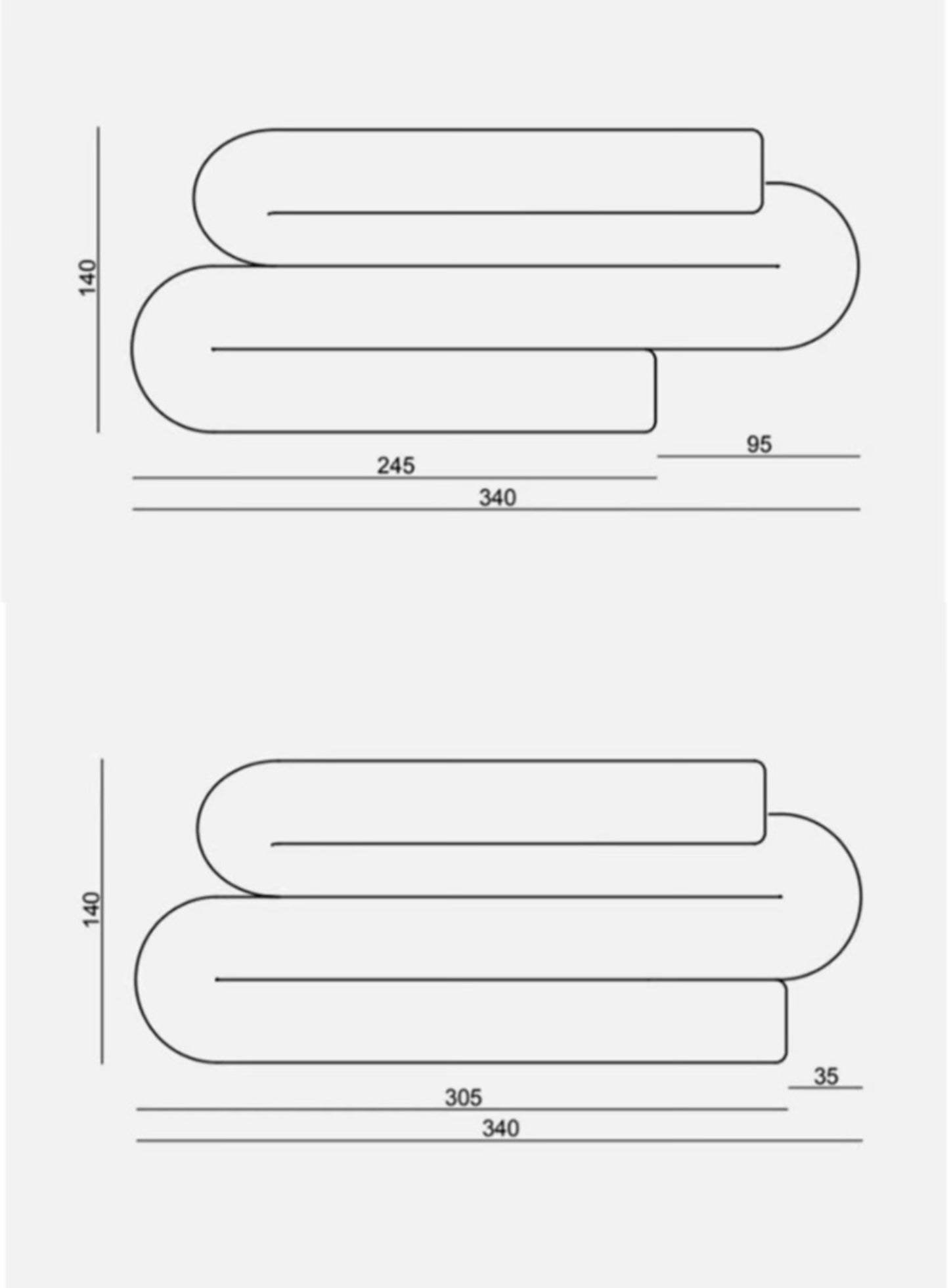 Serpentine Sofa Irregular-shaped Paperclip Sofa Hotel Lobby Design Sofa