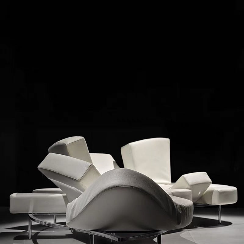 Edra Flap Sofa Villa Mansion Large Flat Living Room Multi-functional Stainless Steel Folding Sofa