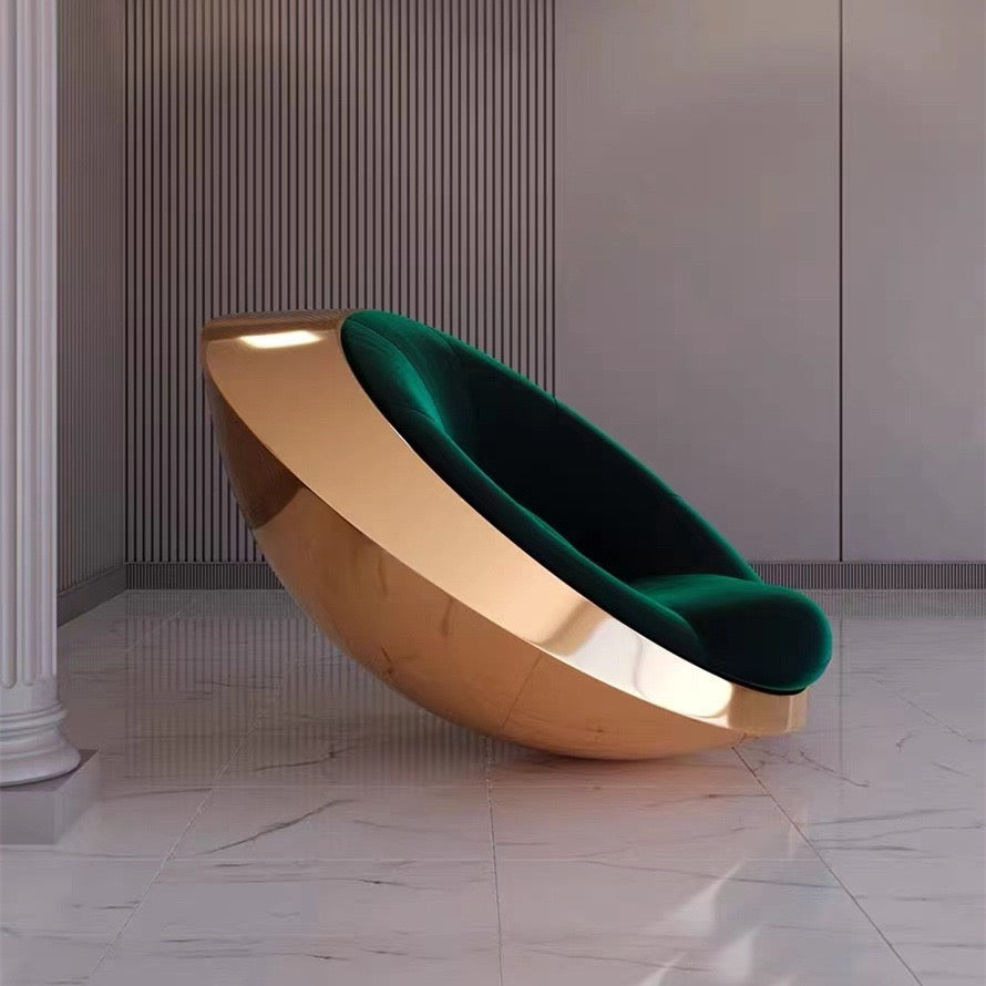 Italian Designer Fiberglass Reinforced Plastic UFO Chair Hotel Art Personality Leisure Chair Single Sofa Chair
