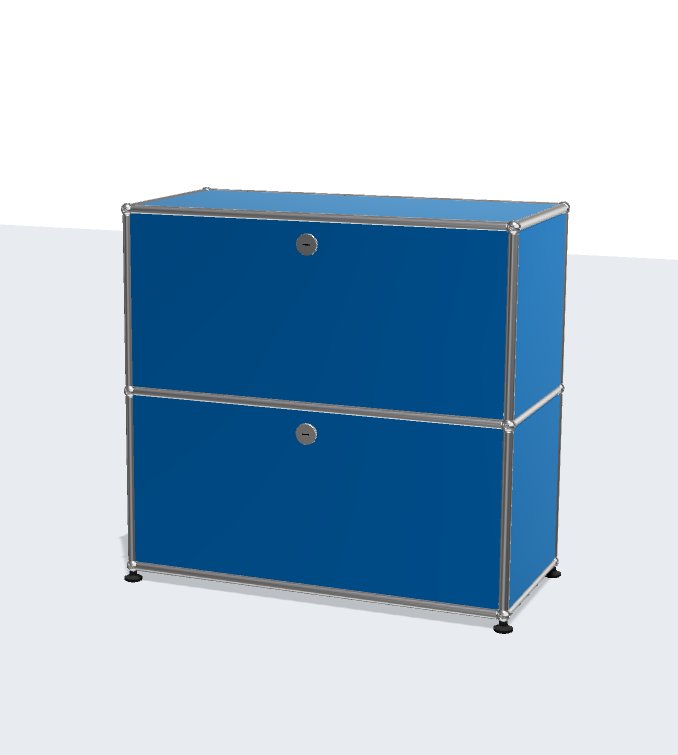 Modular Sideboard Furniture Office Desk and Cabinet Set 4 Doors Steel with Safe Locker White Sideboards