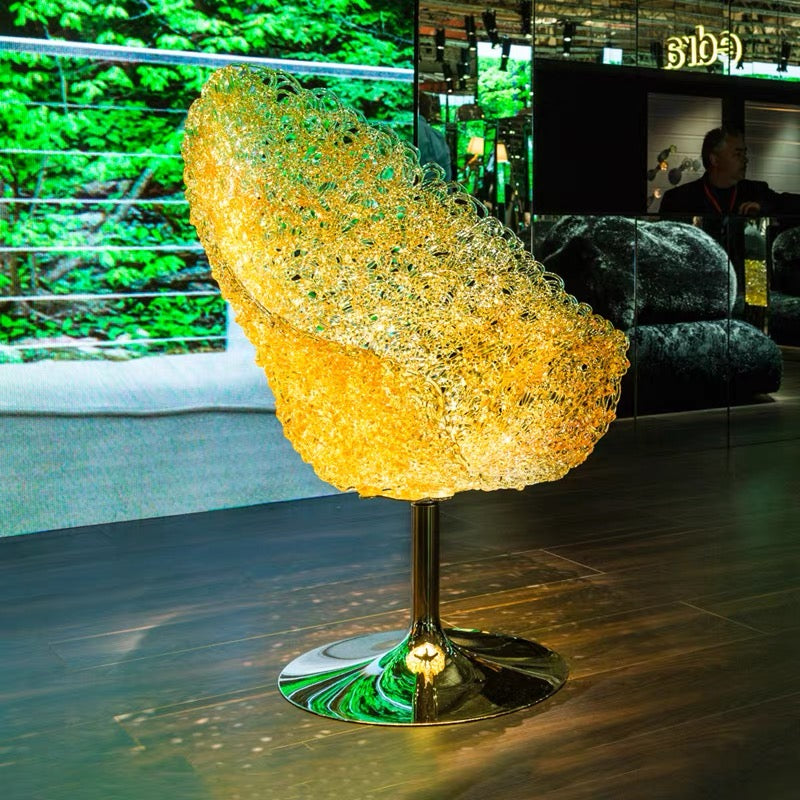 Edra Margherita Queen Chair Designer Haute Couture Transparent Crystal Lounge Chair