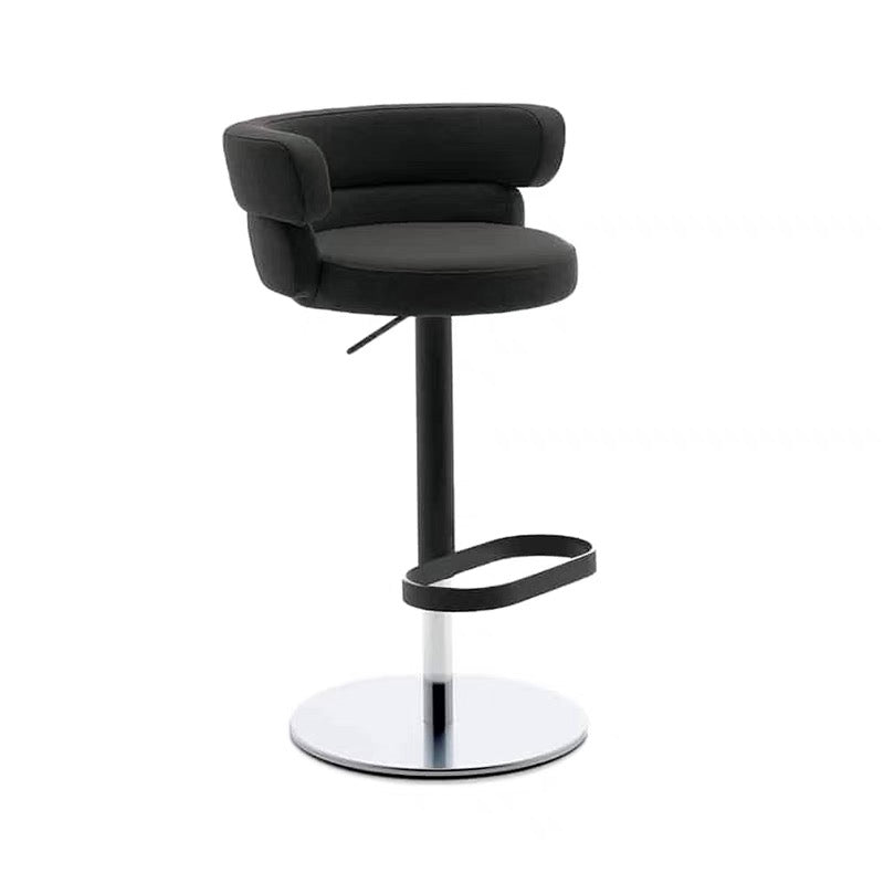 Italian Modern Stainless Steel Bar Chair Designer High-end Sales Office Bar Chair Adjustable And Rotatable Bar Chair
