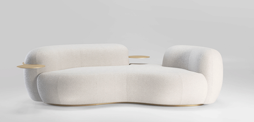 TATEYAMA SOFA BY SECOLO Boucle Curved Sofa Cloud Couch for Living Room Modern Luxury Contemporary Upholstered Sofa Couch