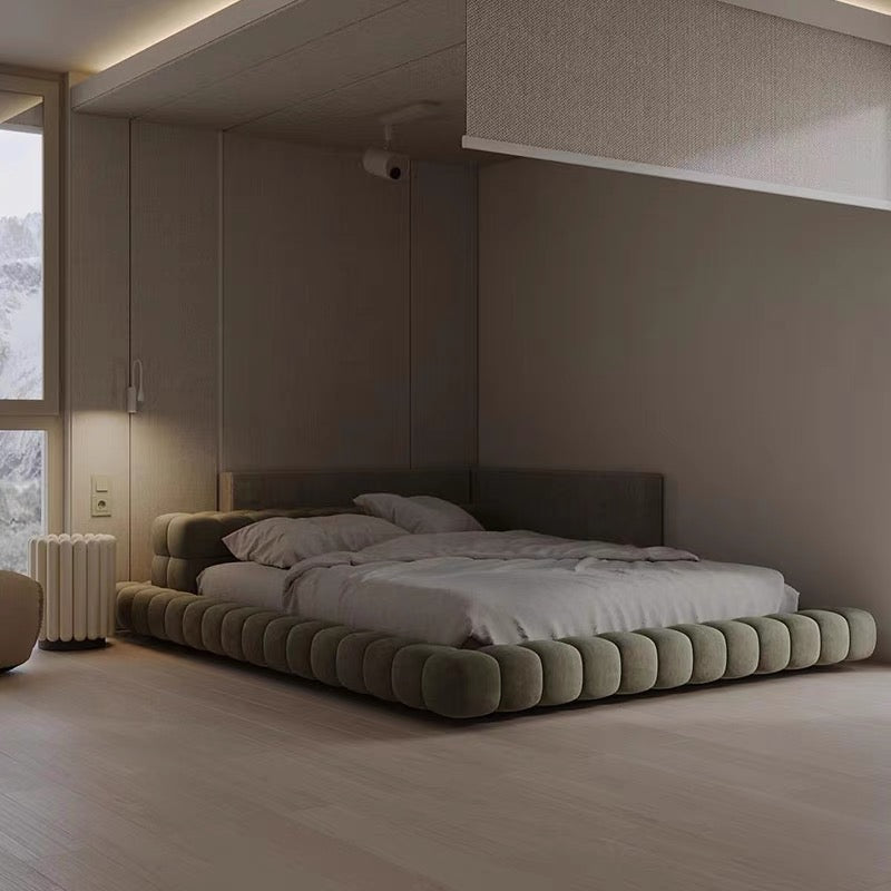 Italian Minimalist Fabric Bed Designer's High-end Soft Backrest Double Bed Bedroom Custom Wedding Bed