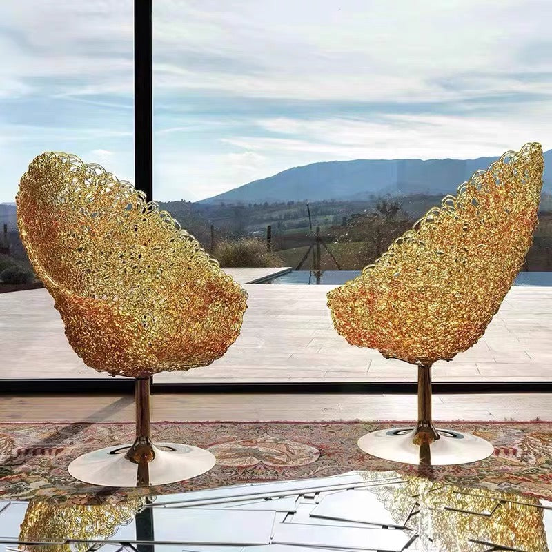 Edra Margherita Queen Chair Designer Haute Couture Transparent Crystal Lounge Chair