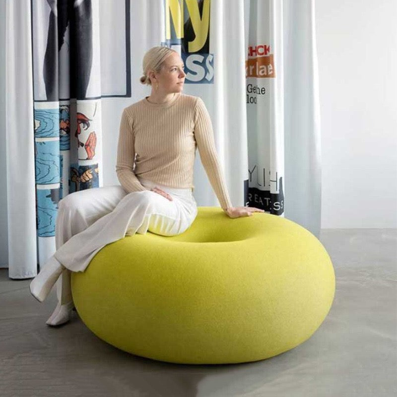 Boa Pouf Doughnut Stool Round Creative Low Stool Shaped Cotton Living Room Sofa Chair