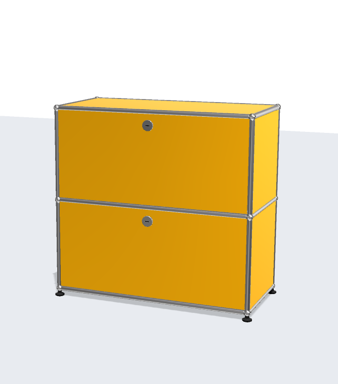 Modular Sideboard Furniture Office Desk and Cabinet Set 4 Doors Steel with Safe Locker White Sideboards