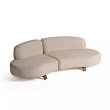 Fashion Design Round Living Room White Sofa Set Hotel Reception Luxury Lobby Sofa Curved 6 Seat Big Couch