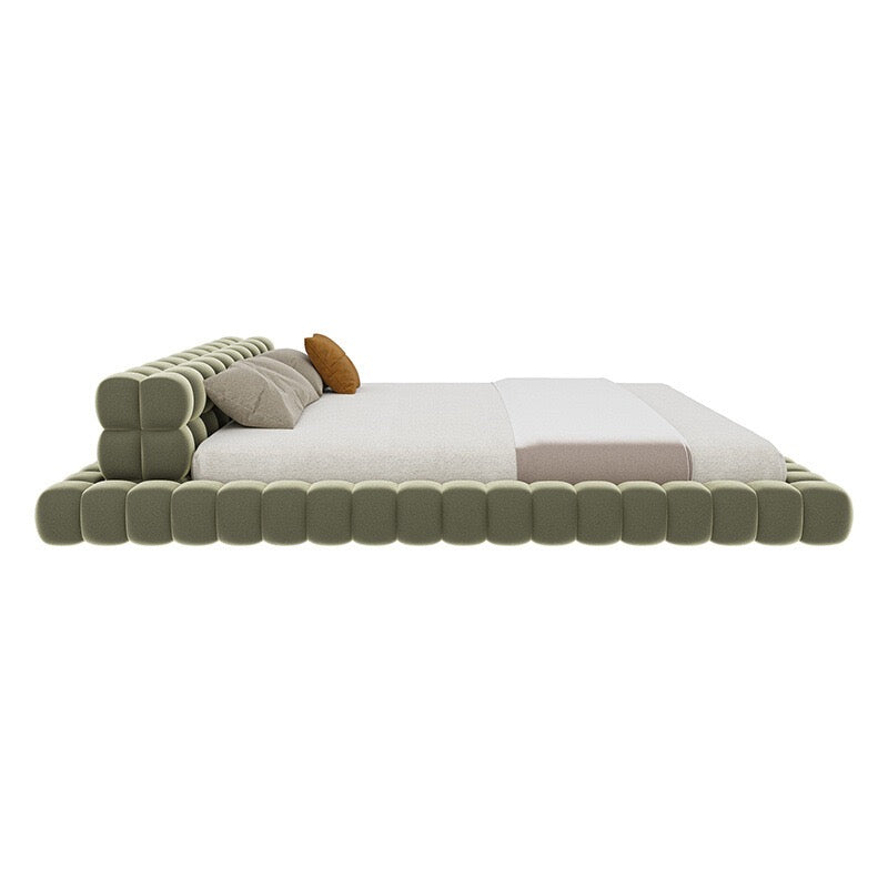 Italian Minimalist Fabric Bed Designer's High-end Soft Backrest Double Bed Bedroom Custom Wedding Bed