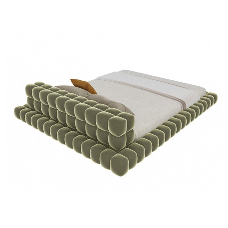 Italian Minimalist Fabric Bed Designer's High-end Soft Backrest Double Bed Bedroom Custom Wedding Bed